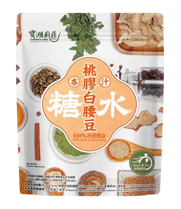 杏汁桃膠白腰豆糖水